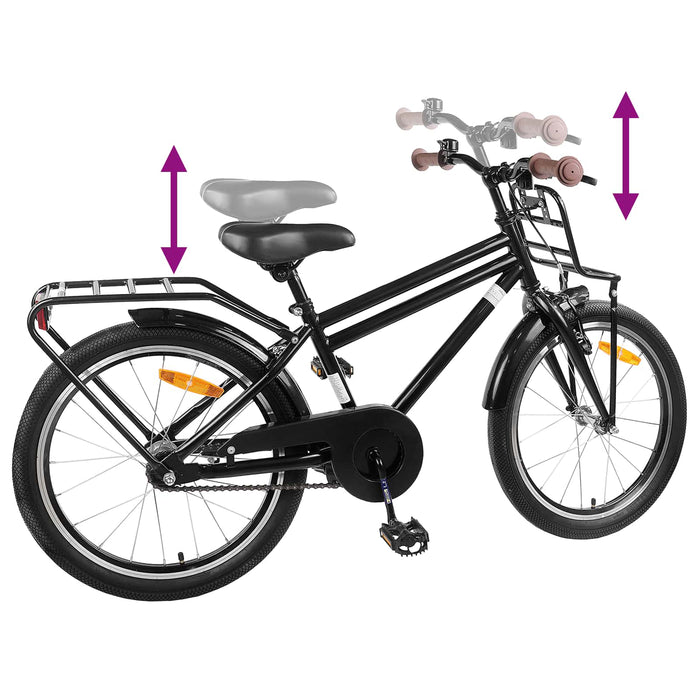 Bicicletă pentru Copii 20 Inci pentru 6-11 ani Negru - WALTI WALTI