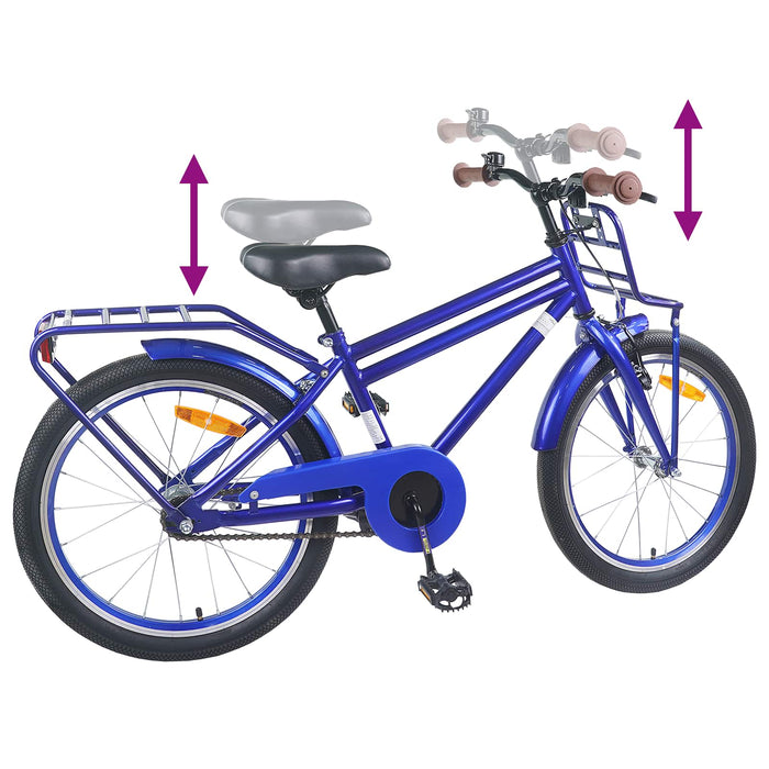Bicicletă pentru Copii 18 Inci pentru 5-7 ani Albastru închis - WALTI WALTI