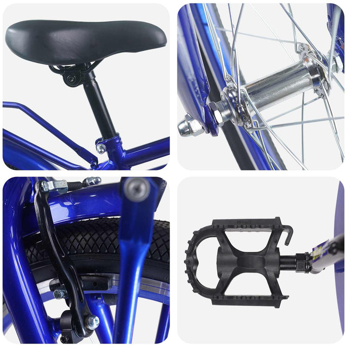 Bicicletă pentru Copii 22 Inci pentru 7-12 ani Albastru închis - WALTI WALTI