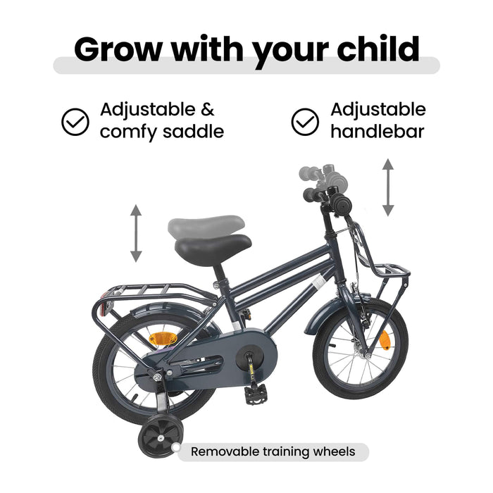 Bicicletă pentru Copii 12 Inci pentru 2-4 ani Gri închis WALTI
