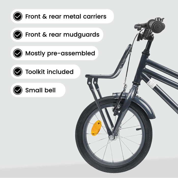 Bicicletă pentru Copii 12 Inci pentru 2-4 ani Gri închis WALTI