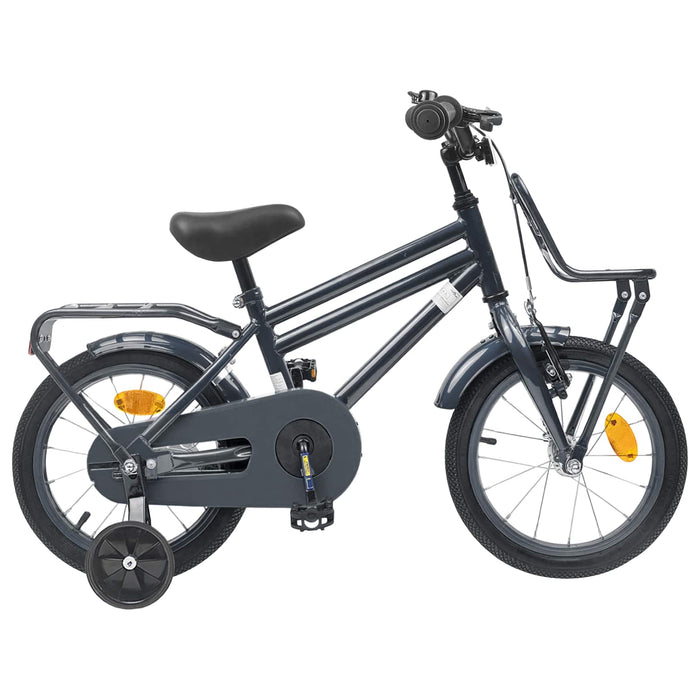 Bicicletă pentru Copii 14 Inci pentru 3-5 ani Gri închis WALTI