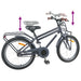 Bicicletă pentru Copii 18 Inci pentru 5-7 ani Gri închis - WALTI WALTI