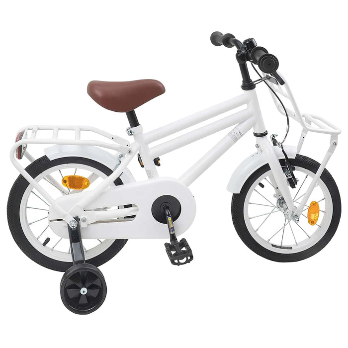 Bicicletă pentru Copii 14 Inci pentru 3-5 ani Alb WALTI