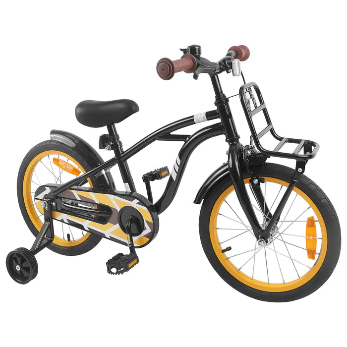 Bicicletă pentru Copii 16 Inci pentru 4-6 ani Negru WALTI