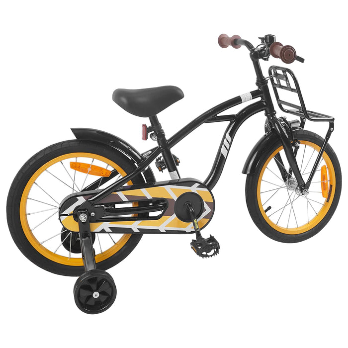 Bicicletă pentru Copii 16 Inci pentru 4-6 ani Negru WALTI