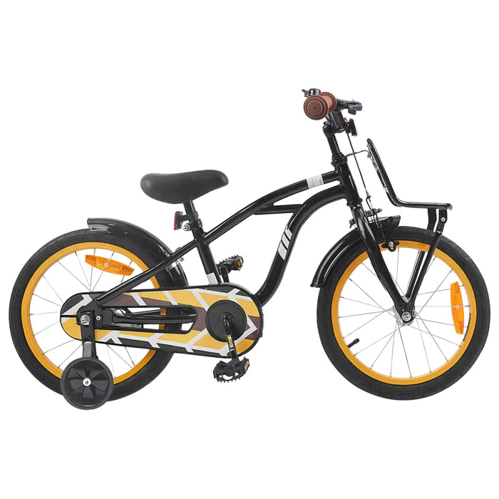 Bicicletă pentru Copii 16 Inci pentru 4-6 ani Negru WALTI