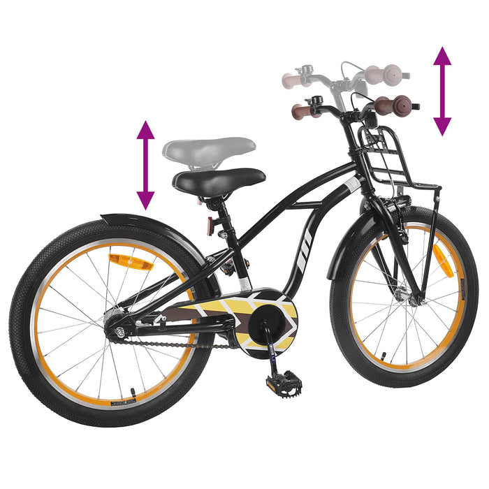 Bicicletă pentru Copii 20 Inci pentru 6-11 ani Negru - WALTI WALTI