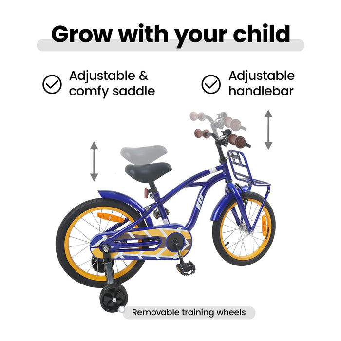 Bicicletă pentru Copii 16 Inci pentru 4-6 ani Albastru închis WALTI