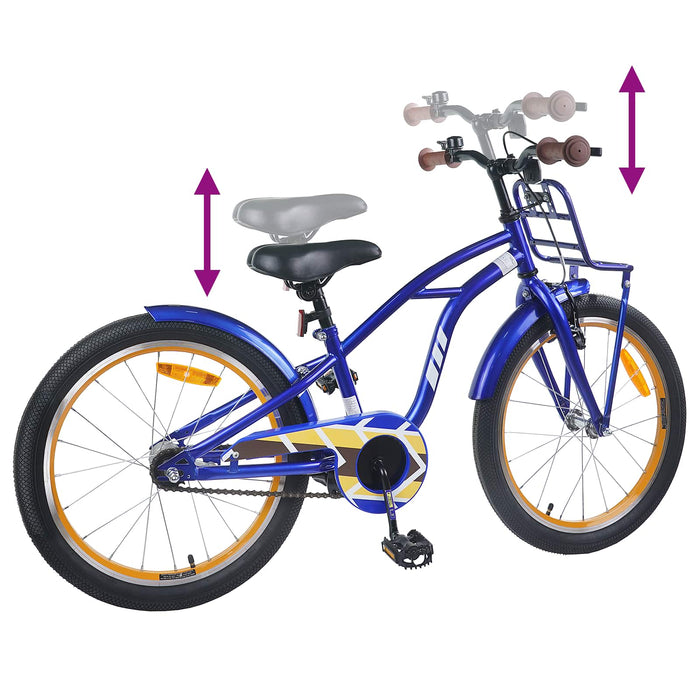 Bicicletă pentru Copii 18 Inci pentru 5-7 ani Albastru închis - WALTI WALTI