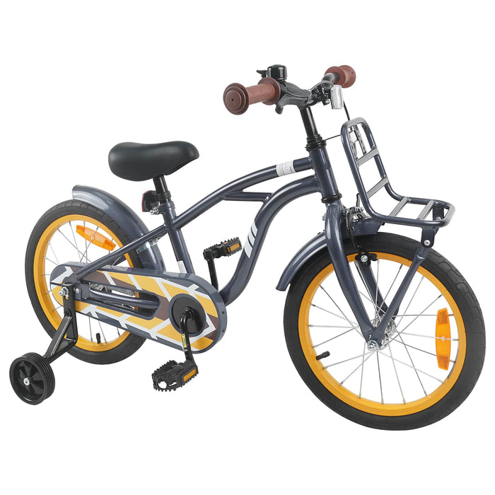 Bicicletă pentru Copii 16 Inci pentru 4-6 ani Gri închis WALTI
