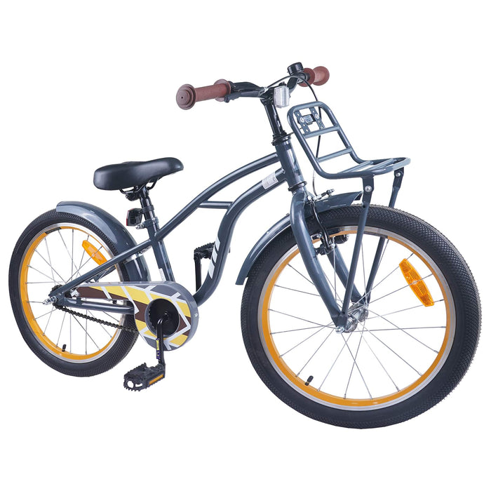 Bicicletă pentru Copii 18 Inci pentru 5-7 ani Gri închis - WALTI WALTI