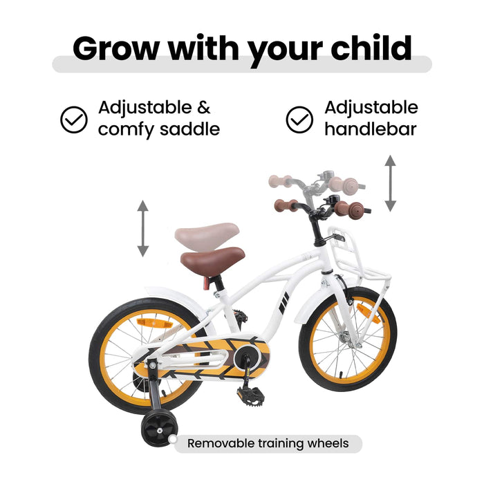 Bicicletă pentru Copii 16 Inci pentru 4-6 ani Alb WALTI