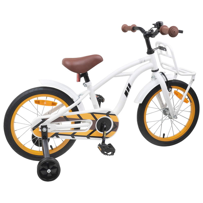 Bicicletă pentru Copii 16 Inci pentru 4-6 ani Alb WALTI