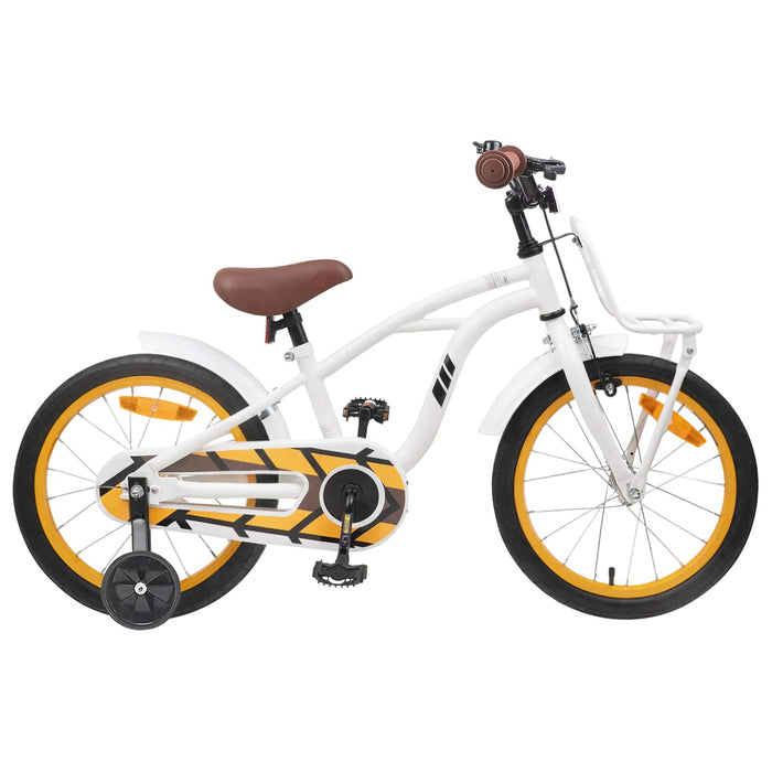 Bicicletă pentru Copii 16 Inci pentru 4-6 ani Alb WALTI