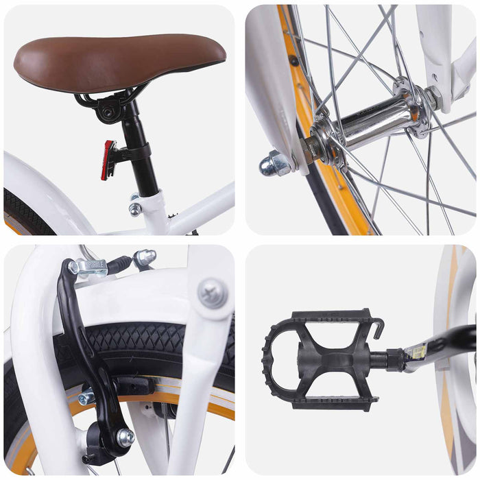 Bicicletă pentru Copii 18 Inci pentru 5-7 ani Alb - WALTI WALTI
