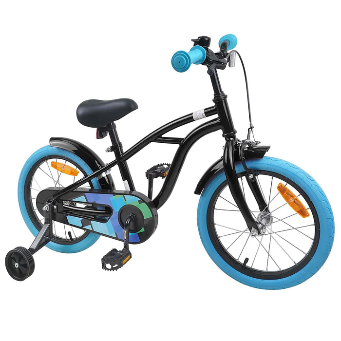 Bicicletă pentru Copii 16 Inci pentru 4-6 ani Negru WALTI