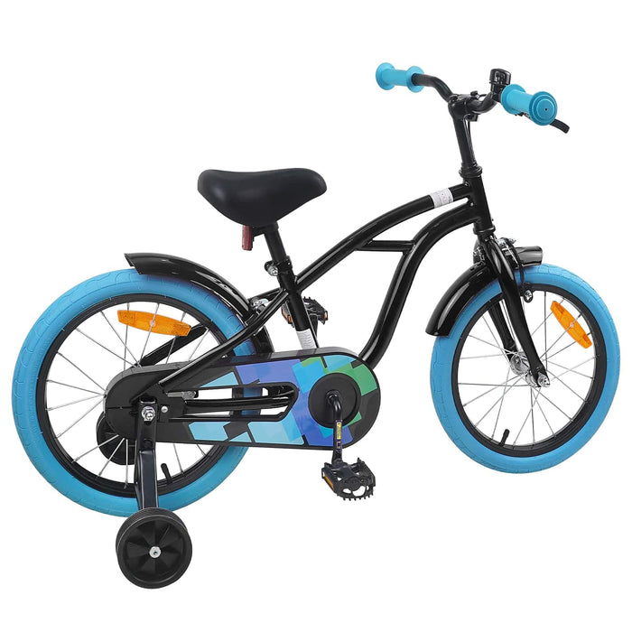 Bicicletă pentru Copii 16 Inci pentru 4-6 ani Negru WALTI
