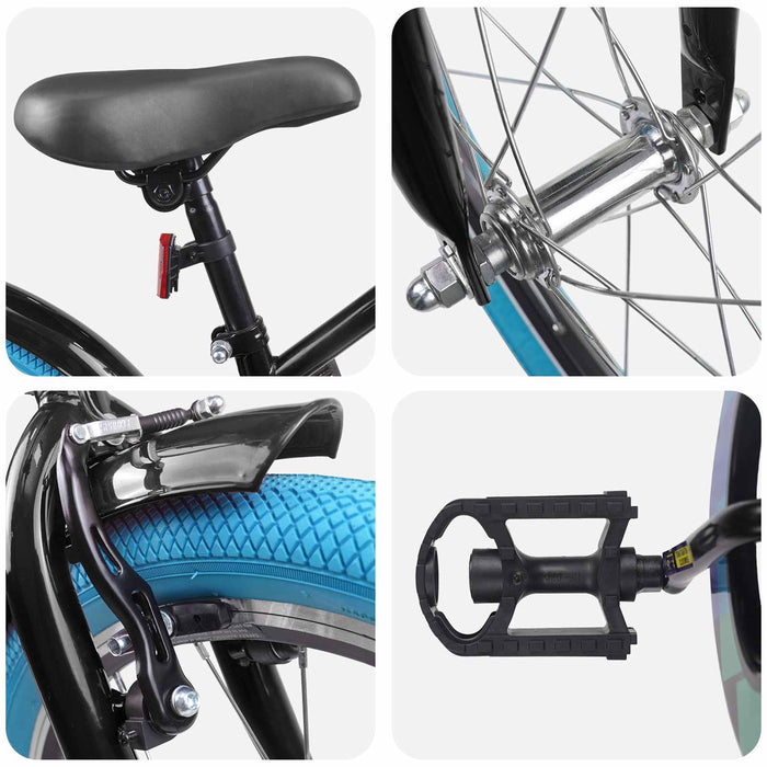 Bicicletă pentru Copii 22 Inci pentru 7-12 ani Negru - WALTI WALTI