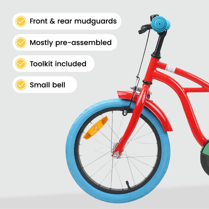 Bicicletă pentru Copii 16 Inci pentru 4-6 ani Roșu WALTI