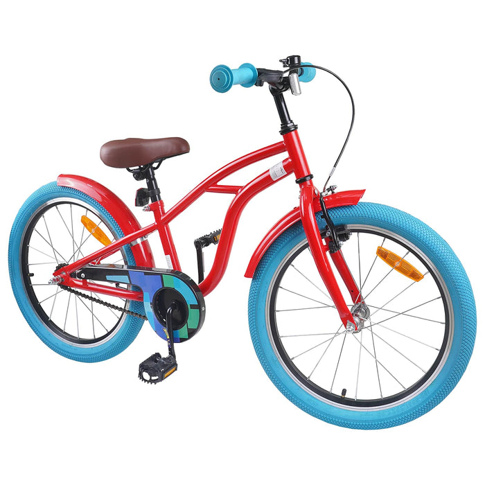 Bicicletă pentru Copii 18 Inci pentru 5-7 ani Roșu - WALTI WALTI