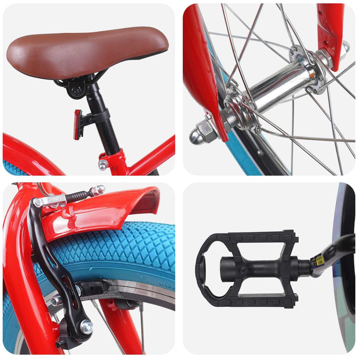 Bicicletă pentru Copii 22 Inci pentru 7-12 ani Roșu - WALTI WALTI