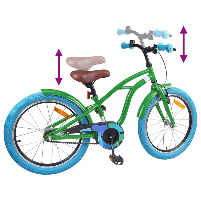 Bicicletă pentru Copii 20 Inci pentru 6-11 ani Verde - WALTI WALTI