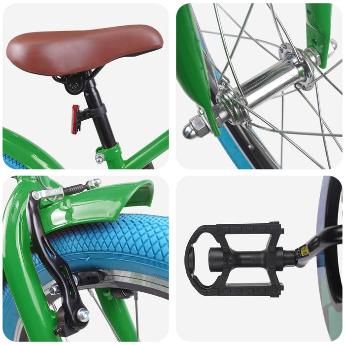 Bicicletă pentru Copii 22 Inci pentru 7-12 ani Verde - WALTI WALTI