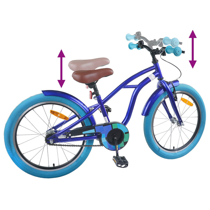 Bicicletă pentru Copii 20 Inci pentru 6-11 ani Albastru închis - WALTI WALTI