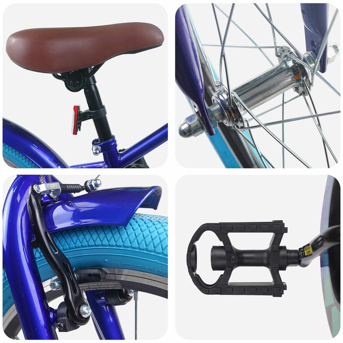 Bicicletă pentru Copii 22 Inci pentru 7-12 ani Albastru închis - WALTI WALTI