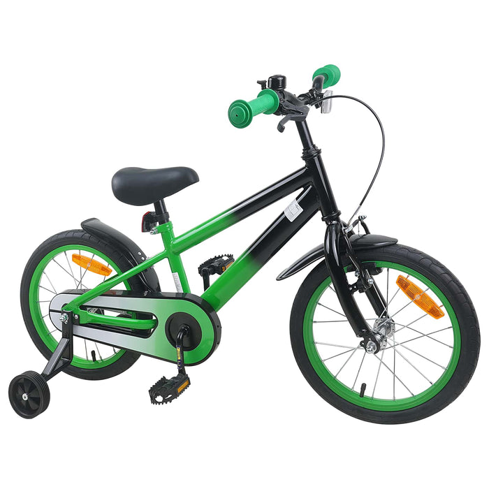 Bicicletă pentru Copii 16 Inci pentru 4-6 ani Verde Negru WALTI