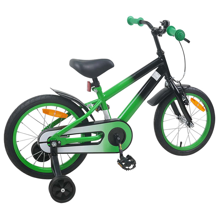 Bicicletă pentru Copii 16 Inci pentru 4-6 ani Verde Negru WALTI
