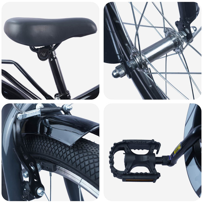Bicicletă pentru Copii 20 Inci pentru 6-11 ani Negru - WALTI WALTI