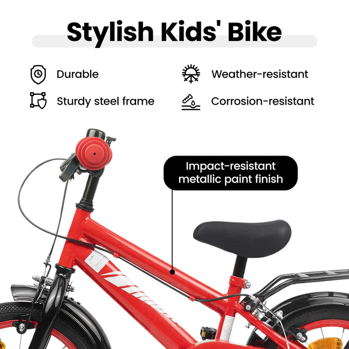 Bicicletă pentru Copii 16 Inci pentru 4-6 ani Roșu WALTI