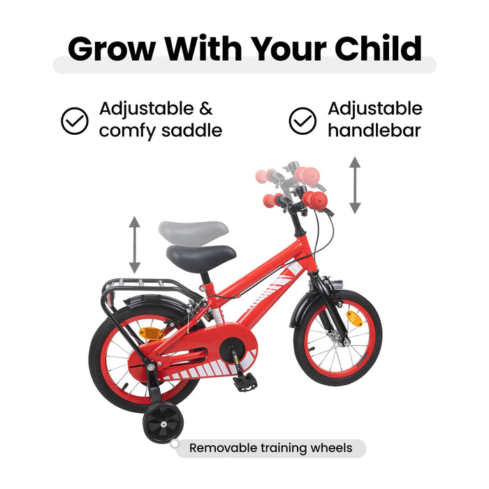 Bicicletă pentru Copii 16 Inci pentru 4-6 ani Roșu WALTI