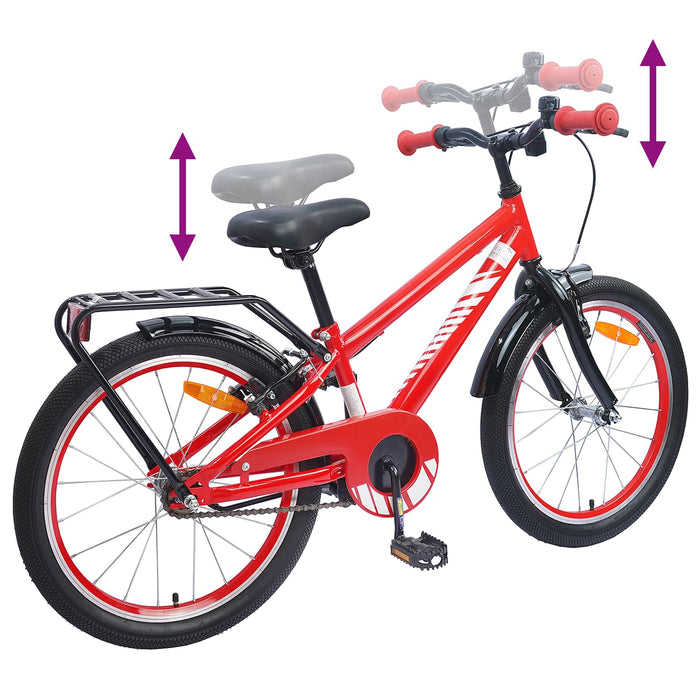 Bicicletă pentru Copii 18 Inci pentru 5-7 ani Roșu - WALTI WALTI