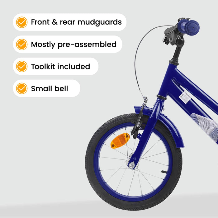 Bicicletă pentru Copii 12 Inci pentru 2-4 ani Albastru închis WALTI