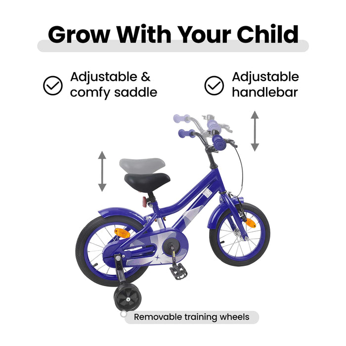 Bicicletă pentru Copii 14 Inci pentru 3-5 ani Albastru închis WALTI
