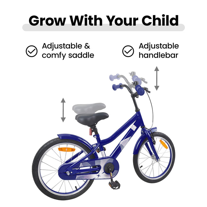 Bicicletă pentru Copii 18 Inci pentru 5-7 ani Albastru închis WALTI