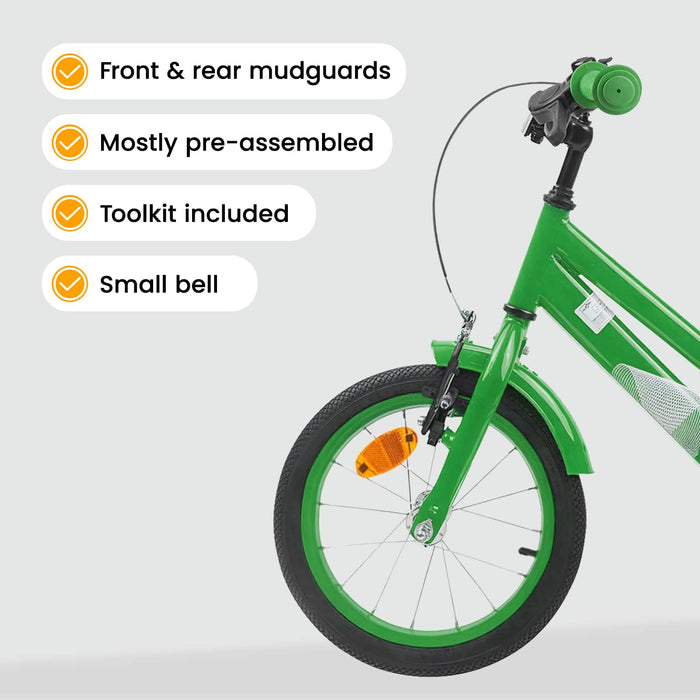 Bicicletă pentru Copii 12 Inci pentru 2-4 ani Verde WALTI