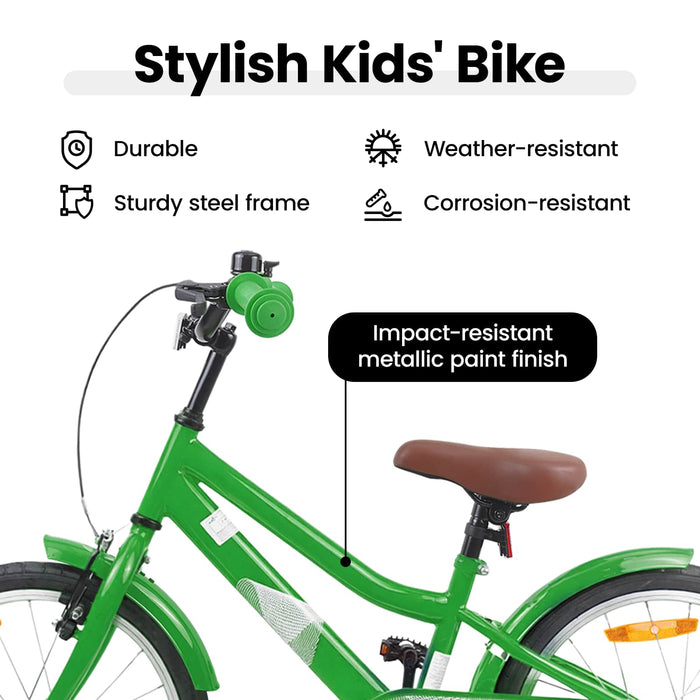 Bicicletă pentru Copii 18 Inci pentru 5-7 ani Verde WALTI
