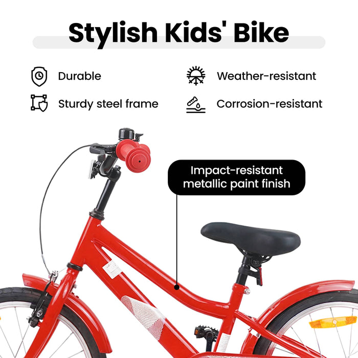Bicicletă pentru Copii 18 Inci pentru 5-7 ani Roșu WALTI