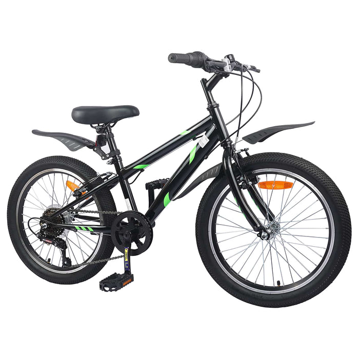 Bicicletă pentru Copii 20 Inci 6-Speed pentru 6-11 ani Negru - WALTI WALTI