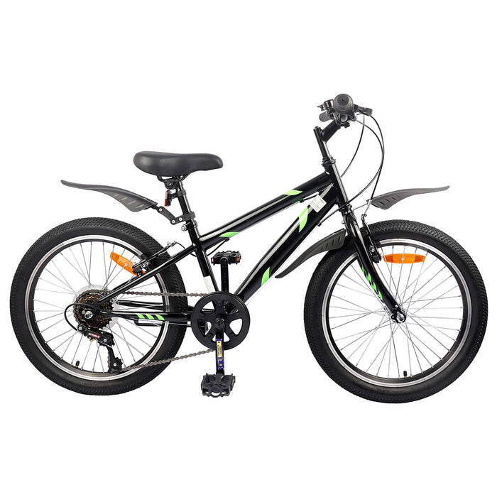 Bicicletă pentru Copii 20 Inci 6-Speed pentru 6-11 ani Negru - WALTI WALTI