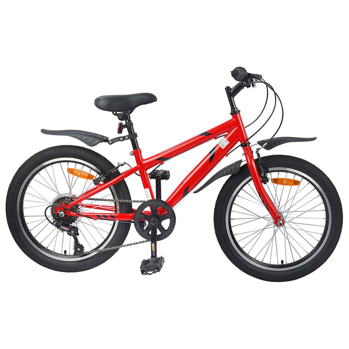 Bicicletă pentru Copii 20 Inci 6-Speed pentru 6-11 ani Roșu - WALTI WALTI
