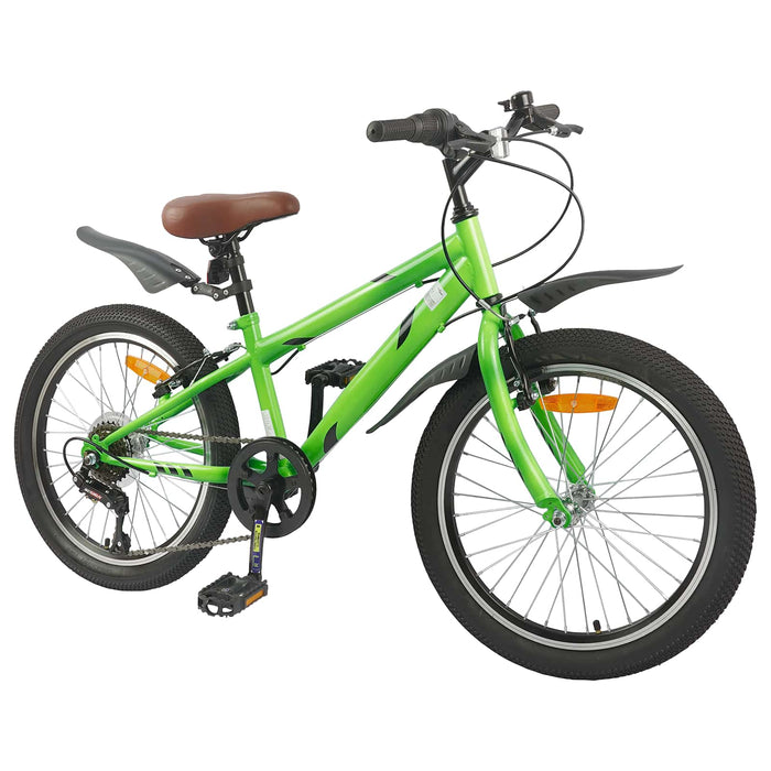 Bicicletă pentru Copii 20 Inci 6-Speed pentru 6-11 ani Verde - WALTI WALTI