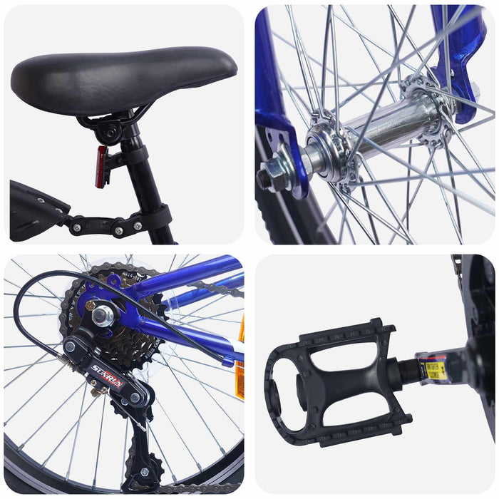 Bicicletă pentru Copii 20 Inci 6-Speed pentru 6-11 ani - WALTI WALTI