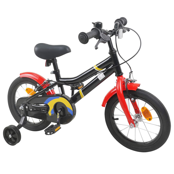 Bicicletă pentru Copii 14 Inci pentru 3-5 ani Negru Roșu WALTI