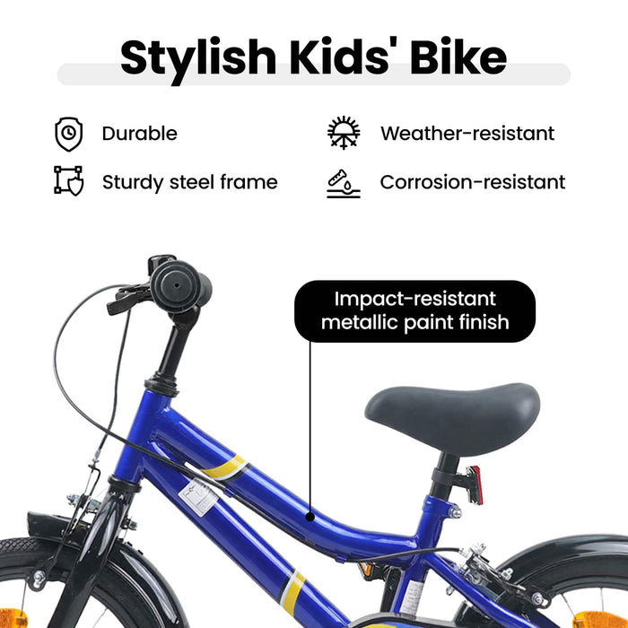 Bicicletă pentru Copii 14 Inci pentru 3-5 ani Albastru Alb WALTI