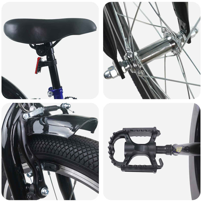 Bicicletă pentru Copii 20 Inci pentru 6-11 ani Albastru Negru - WALTI WALTI